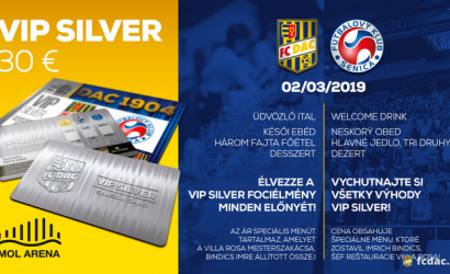 Exkluzívne VIP Silver menu na zápase DAC-Senica!