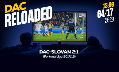 Link na sledovanie zápasu DAC-Slovan (2:1) z jesene 2017