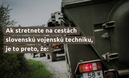 Ozbrojené sily upozorňujú na slovenskú vojenskú techniku na cestách