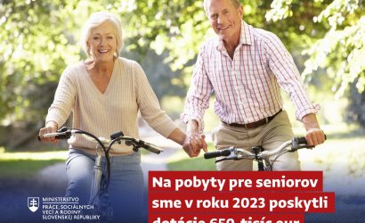 Rezort práce na tzv. seniorské pobyty v roku 2023 poskytol 650-tisíc eur