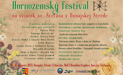 Hornozemský festival 2023 v auguste v Dunajskej Strede!