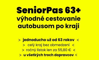 Obyvatelia kraja vo veku 63 a viac rokov budú cestovať regionálnymi autobusmi výhodnejšie