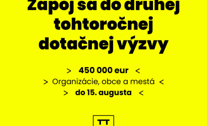 Výnimočné nápady s nadregionálnych rozmerom môžu opäť získať podporu. Vo Fonde na rozvoj Trnavského kraja je pripravených ďalších 450-tisíc eur