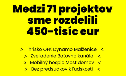 Trnavská župa podporí 71 užitočných projektov, z Fondu na rozvoj Trnavského kraja rozdelí ďalších 450-tisíc eur