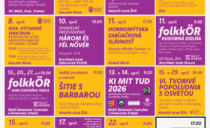 Žitnoostrovské osvetové stredisko očakáva návštevníkov v apríli s bohatým a rozmanitým programom.