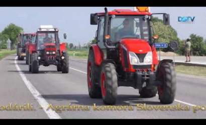 Embedded thumbnail for Poľnohospodári upozornili na svoje požiadavky ďalším traktorovým sprievodom