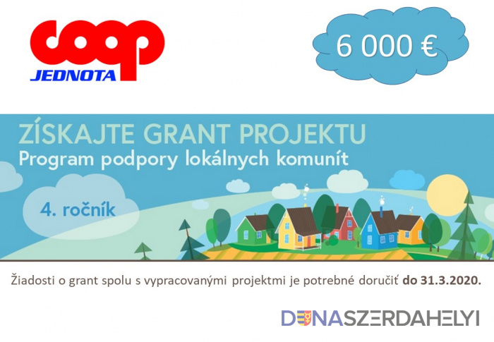Coop Jednota Slovensko COOP Jednota spustila štvrtý ročník nadačného projektu Program podpory lokálnych komunít
