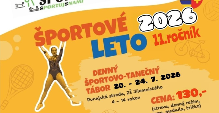 Športové leto 2026 s Klubom akrobatického rokenrolu Športujsnami v Dunajskej Strede