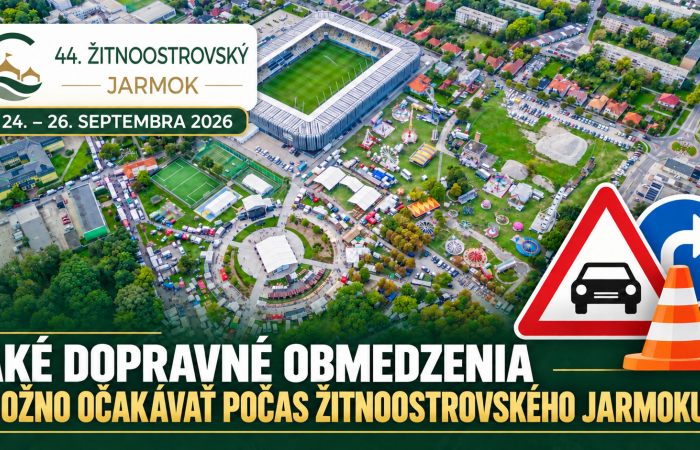 Jarmočné informácie: Kde budú počas 44. Žitnoostrovského jarmoku dopravné obmedzenia?