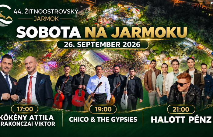 Rodinnými programami a koncertom Halott Pénz sa v sobotu rozlúči 44. Žitnoostrovský jarmok