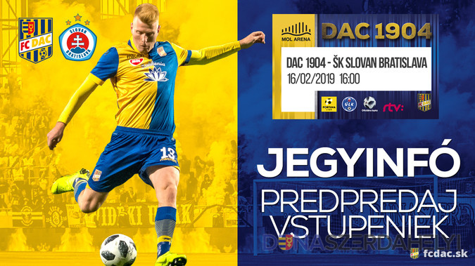 DAC-Slovan: predpredaj vstupeniek