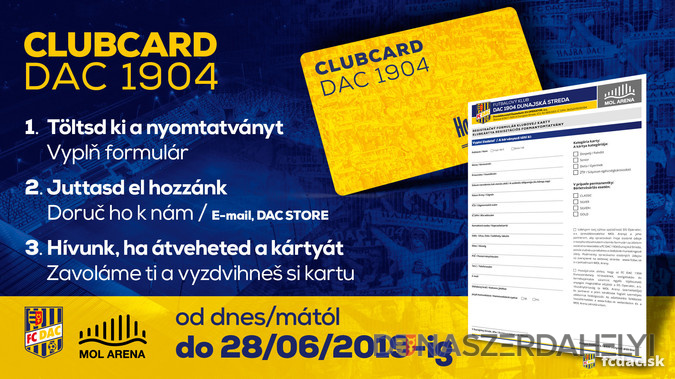 Informácie o predaji DAC CLUBCARD