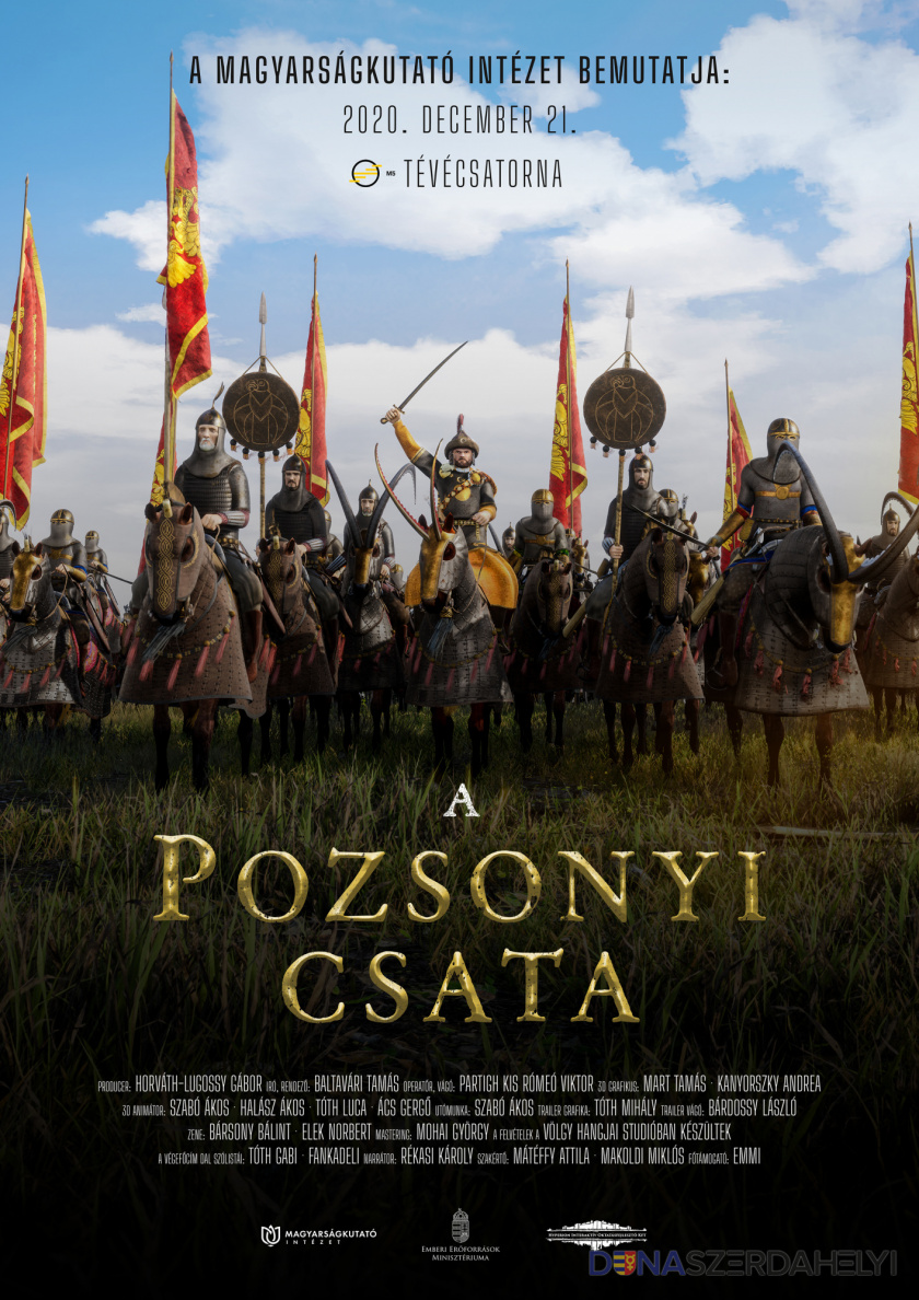 Az animációs film plakátja (Forrás: mki.gov.hu) December 21-én vetíti az M5 a pozsonyi csatáról készült animációs filmet