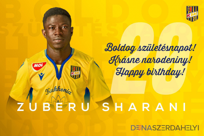 zdroj: dac1904.sk Narodeniny: Zuberu Sharani včera mal 20!