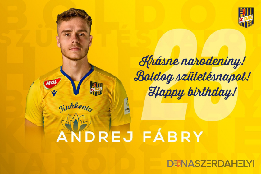 Narodeniny: Andrej Fábry má dnes 23!