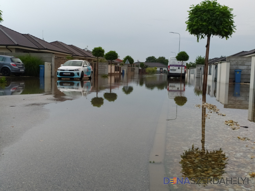 Výdatný dážď spôsobil škody aj na viacerých miestach v Dunajskej Strede