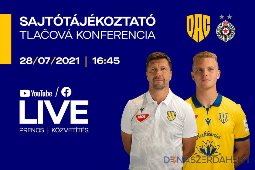 dac1904.sk Sledujte naživo tlačovú konferenciu DAC-u pred odvetou s Partizanom!