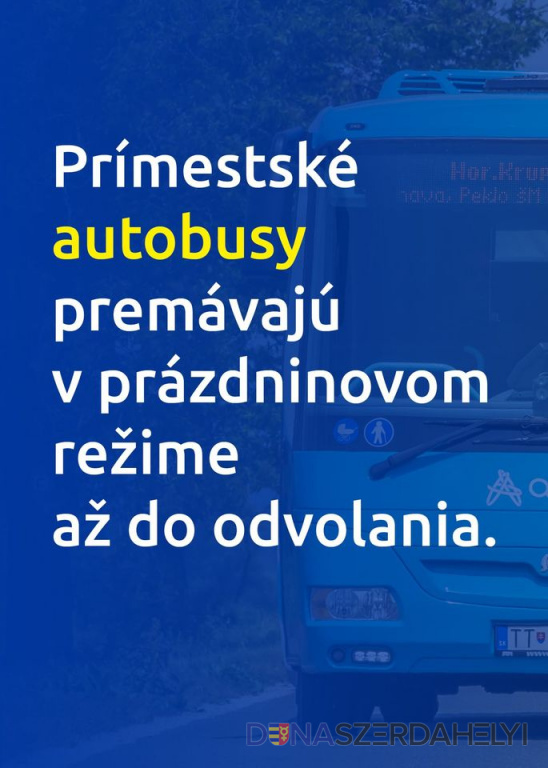 Prímestské autobusy naďalej jazdia v prázdninovom režime