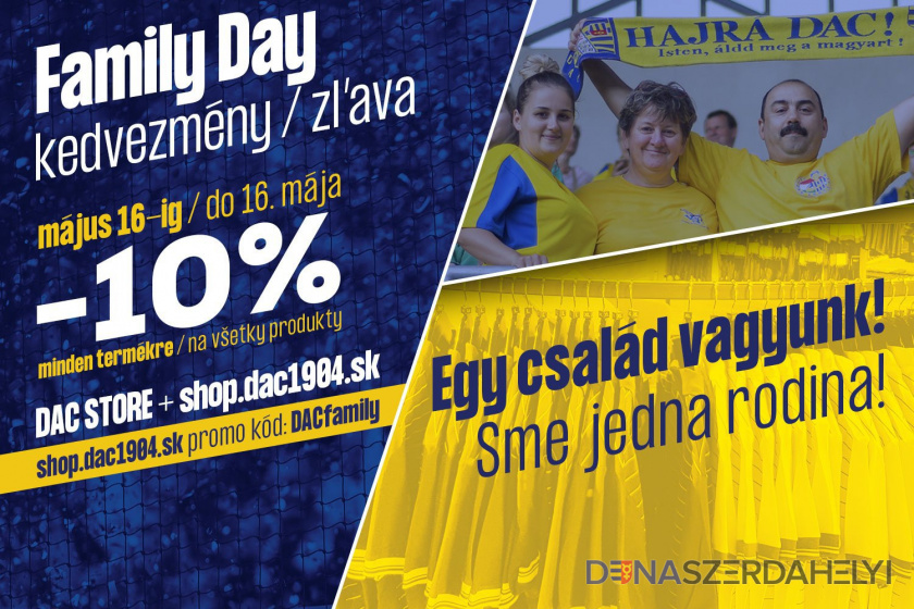 Zľava k Medzinárodnému dňu rodiny v DAC store!