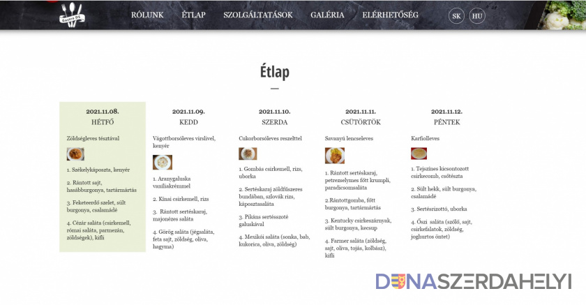 Týždenné menu na webovej stránke Gastro DS – tentoraz aj v obraze András Kosztra: „Bolo by divné, keby sme vlastným deťom chceli dať zlé jedlo“