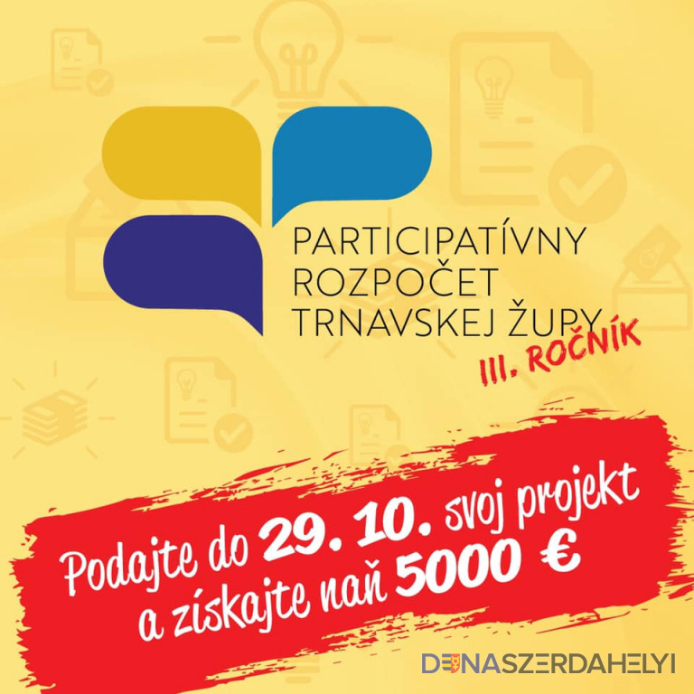 Na podanie projektov do participatívneho rozpočtu ostáva niekoľko dní