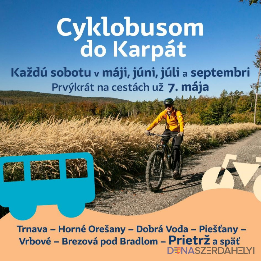 Cyklobus do Karpát bude jazdiť v Trnavskom kraji už aj na jar