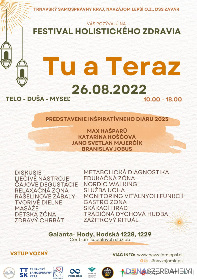 Foto: trnava-vuc.sk Trnavská župa pozýva na festival duševného zdravia v Galante