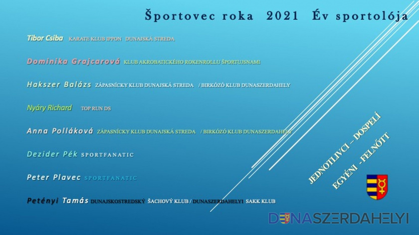 Športovec roka 2021 - kategória jednotlivec dospelý