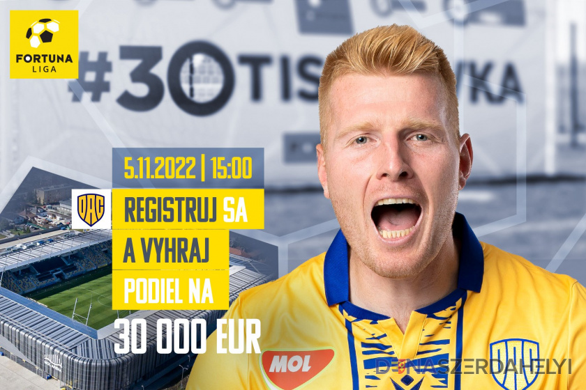 dac1904.sk V sobotu cez polčas súťaž o 30 tisíc eur!