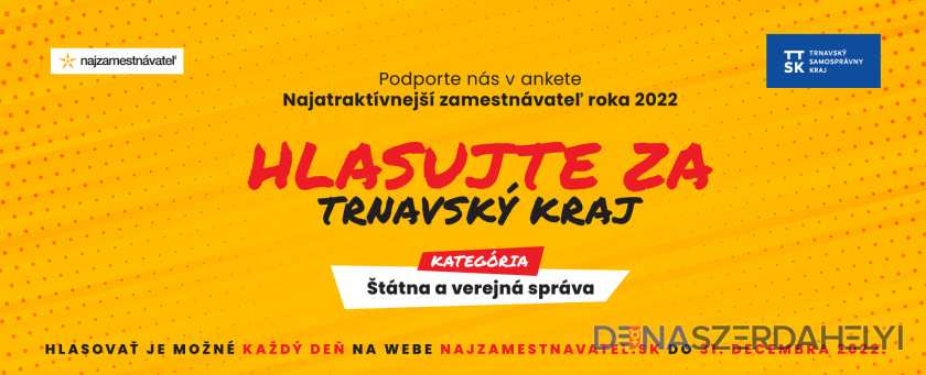 Foto: trnava-vuc.sk Trnavský samosprávny kraj je opäť nominovaný v prestížnej ankete o titul najatraktívnejšieho zamestnávateľa