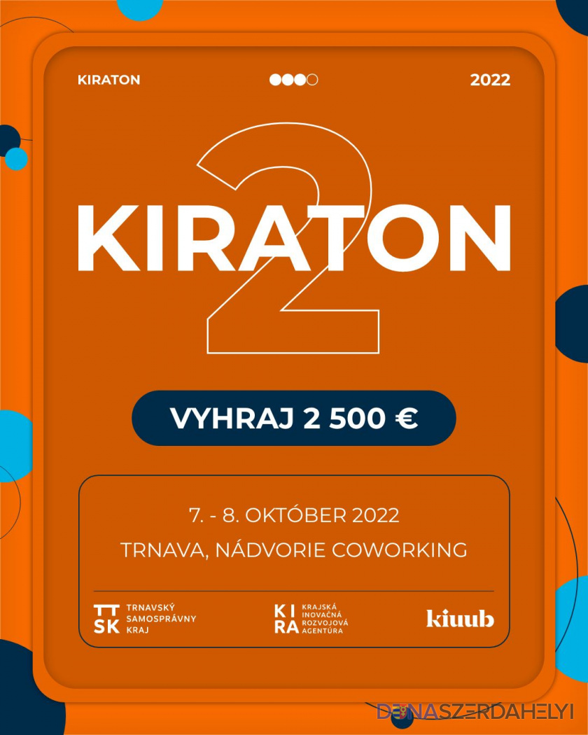 Druhý ročník krajského hackathonu Kiraton bude na tému podpory malých a stredných podnikateľov