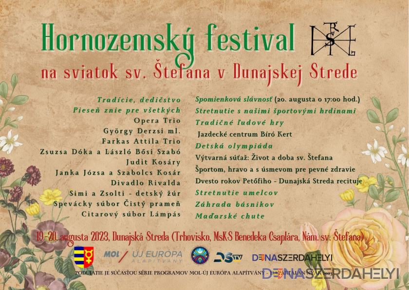 Hornozemský festival 2023 v auguste v Dunajskej Strede!
