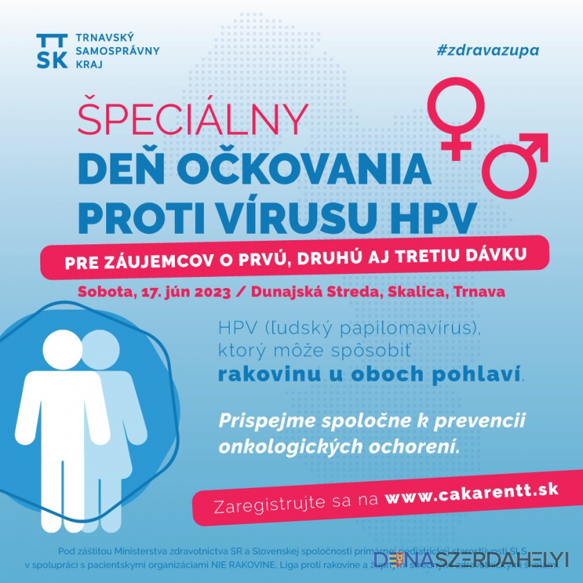 Župa pripravuje v poradí druhý špeciálny deň očkovania proti vírusu HPV aj v Dunajskej Strede