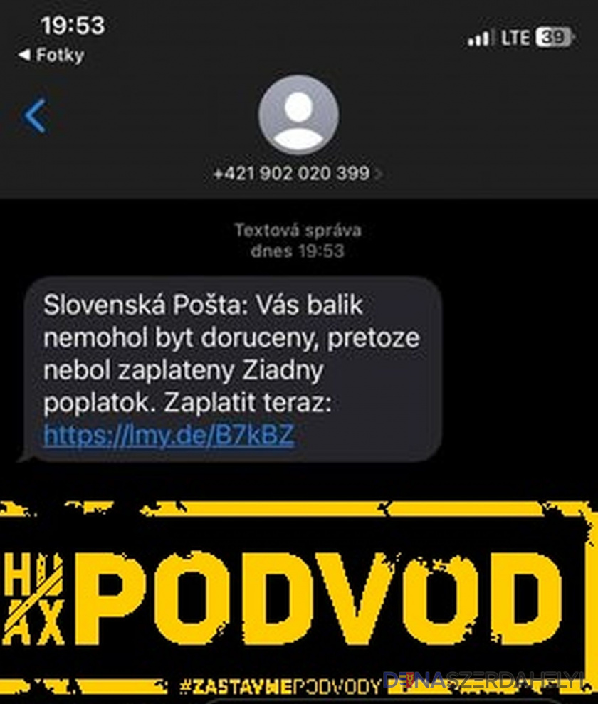 Slovenská pošta znovu upozorňuje na podvodné e-maily/sms-ky posielané v jej mene