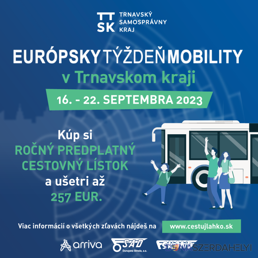 TTSK: Župa počas Európskeho týždňa mobility ponúkne obyvateľom predplatné cestovné lístky s výraznou zľavou