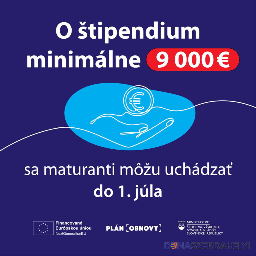 Maturanti majú posledné dva týždne na podanie žiadosti o štipendium vo výške najmenej 9 000 eur