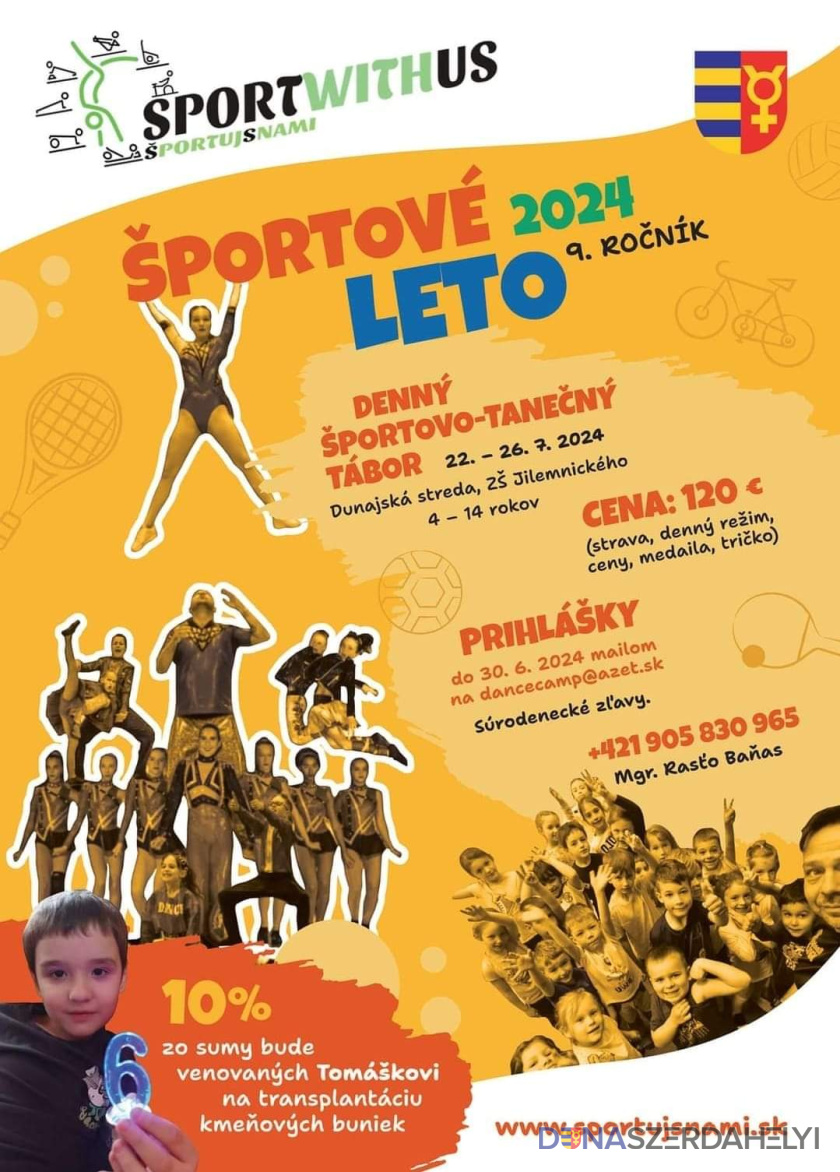 Športové leto 2024  s klubom akrobatického rokenrolu Športujsnami v Dunajskej Strede
