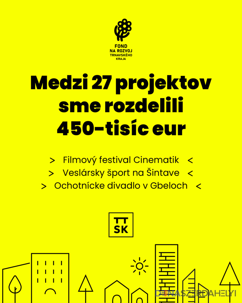 TTSK: Župa rozdelí 450-tisíc eur medzi výnimočné projekty. Podporu z Fondu na rozvoj Trnavského kraja získalo 27 iniciatív