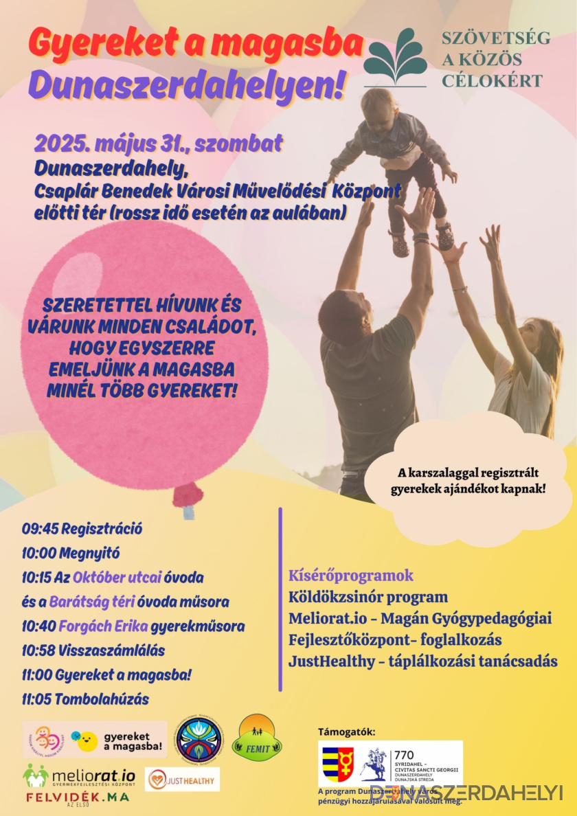 Gyereket a magasba Dunaszerdahelyen!
