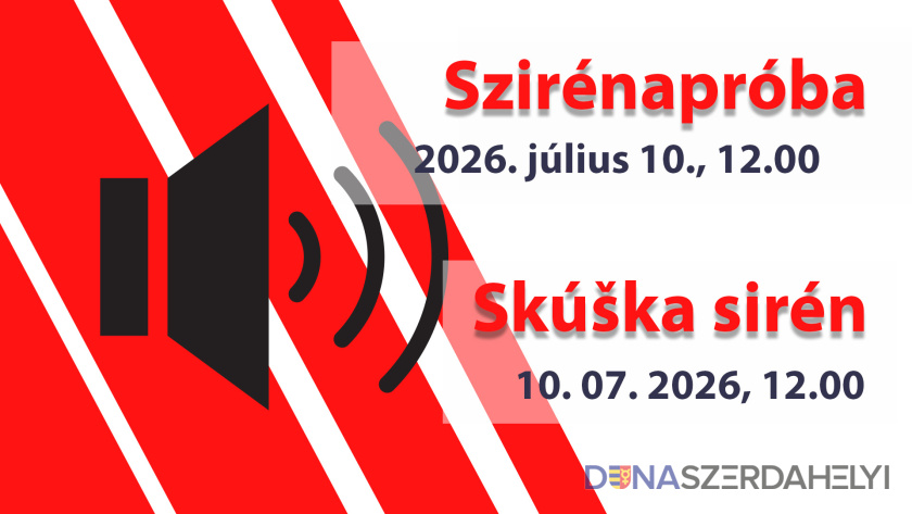 dunaszerdahelyi.sk V piatok sa uskutoční hlasitá skúška sirén