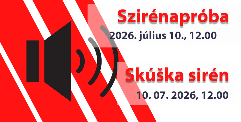 V piatok sa uskutoční hlasitá skúška sirén
