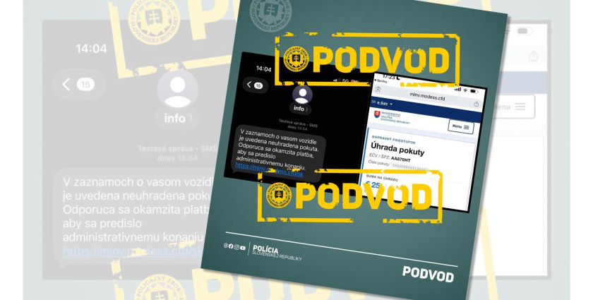 Slovensko čelí druhej vlne podvodných sms-správ s fejkovou pokutou od polície