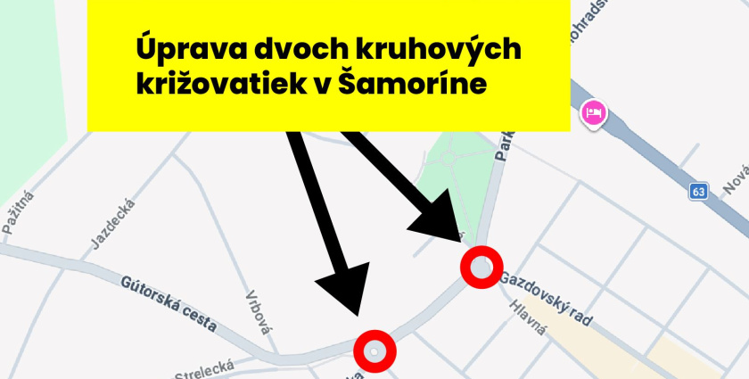 TTSK: Rekonštrukcia križovatiek v Šamoríne