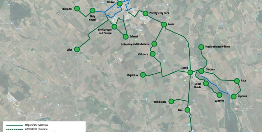 Cyklotrasa medzi Trnavou a Hrnčiarovcami bude pokračovať, Trnavská župa súťaží projektanta