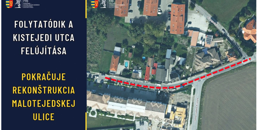 Vo štvrtok sa začne druhá etapa rekonštrukcie Malotejedskej ulice